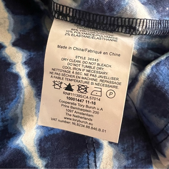 Tory Burch Pelton Blue Tie-Dye Maxi Dress, Large - Picture 7 of 14
